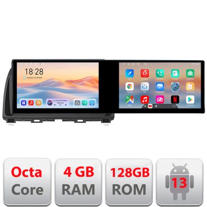 Navigáció MAZDA CX-5 2012- Kézikönyv Kit-212 Edotec 2 képernyő 8 magos 4+128 21,6 hüvelykes Incell Android Wifi 5Ghz GPS internet