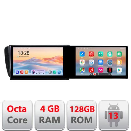 Navigáció Seat Ibiza 2008-2014 Kit-246 Edotec 2 képernyő 8 magos 4+128 21.6 hüvelykes Incell android Wifi 5Ghz gps internet C