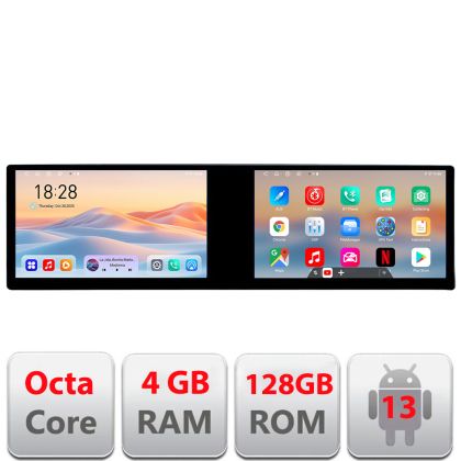 Navigáció Peugeot 307 Kit-307 Edotec 2 képernyő 8 magos 4+128 21.6 hüvelykes Incell android Wifi 5Ghz gps internet