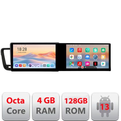 Navigáció Peugeot 508 Kit-5637 Edotec 2 képernyő 8 magos 4+128 21.6 hüvelykes Incell android Wifi 5Ghz gps internet