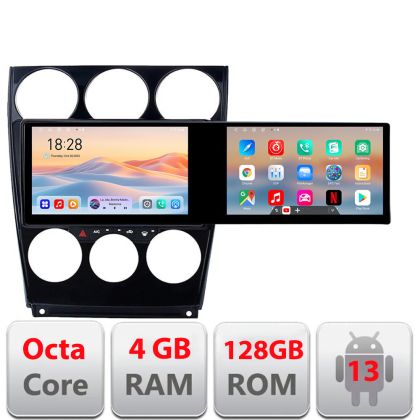 Mazda 6 2004-2008 Kit-944 Edotec navigáció 2 képernyő 8 magos 4+128 21.6 hüvelykes Incell android Wifi 5Ghz gps internet