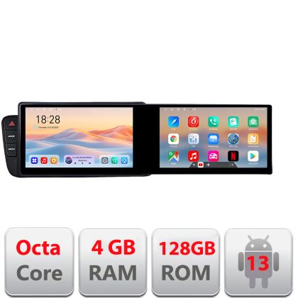 Audi A4 2008-2016 NEM MMI készlet - A4 Edotec 2 képernyő 8 magos 4+128 21,6 hüvelykes Incell android Wifi 5 GHz-es gps internet