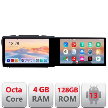 Navigáció Suzuki Alto 2009-2016 Edotec 2 képernyő 8 magos 4+128 21.6 hüvelykes Incell android Wifi 5Ghz gps internet KIT-alto