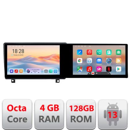 Navigáció Opel Astra H 2006-2015 Edotec 2 képernyő 8 magos 4+128 21.6 hüvelykes Incell Android Wifi 5Ghz GPS internet