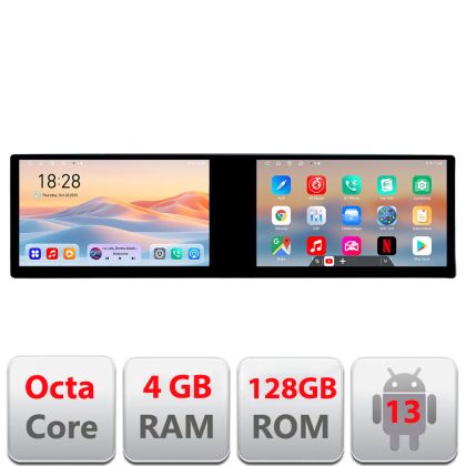 Navigáció Toyota Auris 2007-2013 Kit-auris-2013 Edotec 2 képernyő 8 magos 4+128 21,6 hüvelykes Incell android Wifi 5Ghz gps internet