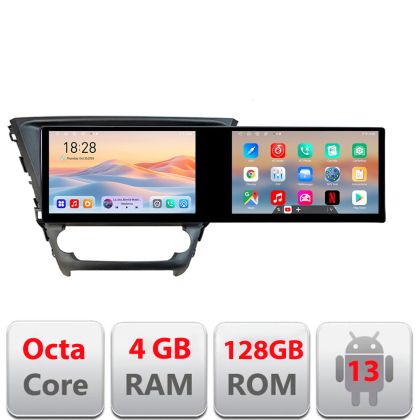 Navigáció Toyota Avensis 2015-2019 Edotec 2 képernyő 8 magos 4+128 21.6 hüvelykes Incell android Wifi 5Ghz gps internet Kit-avensis-15+EDT-E