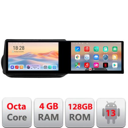 Navigáció Peugeot Bipper, Citroen Nemo, Fiat Qubo 2008-2017 Edotec 2 képernyős 8 magos 4+128 21,6 hüvelykes Incell android Wifi 5Ghz gps internet Kit-bipper