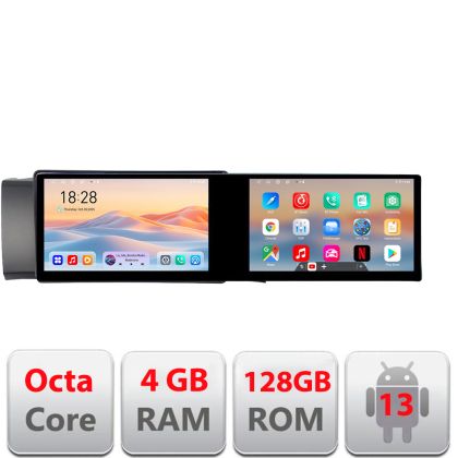 Navigáció Subaru BRZ 2012-2021 Toyota GT 86 2012-2021 Edotec 2 képernyő 8 magos 4+128 21.6 hüvelykes Incell android Wifi 5Ghz gps internet KIT-BRZ