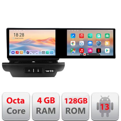 Navigáció Kia Ceed 2018-2020 Edotec 2 képernyő 8 magos 4+128 21.6 hüvelykes Incell android Wifi 5Ghz gps internet KIT-ceed18