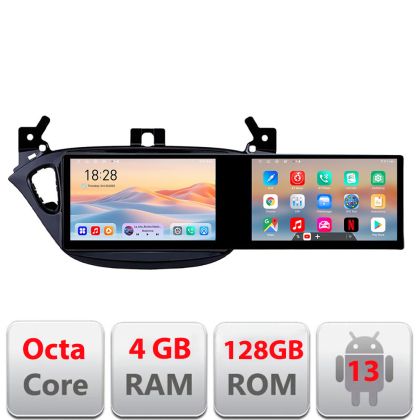 Navigáció Opel Corsa 2013-2016 Kit-corsa Edotec 2 képernyő 8 magos 4+128 21.6 hüvelykes Incell android Wifi 5Ghz gps internet