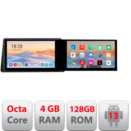 Navigáció Ford Focus 4 Kuga 2018-2023 Kit-focus4 Edotec 2 képernyő 8 magos 4+128 21.6 hüvelykes Incell android Wifi 5Ghz gps internet