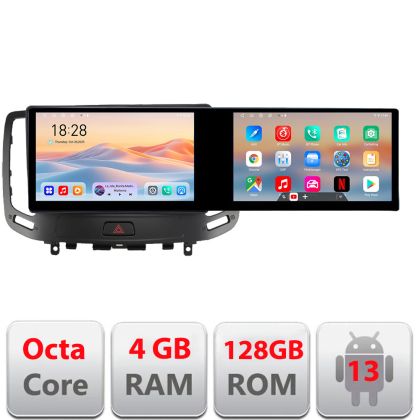 Navigáció Infiniti G35 G37 2006-2013 Edotec 2 képernyő 8 magos 4+128 21.6 hüvelykes Incell android Wifi 5Ghz gps internet KIT-G25