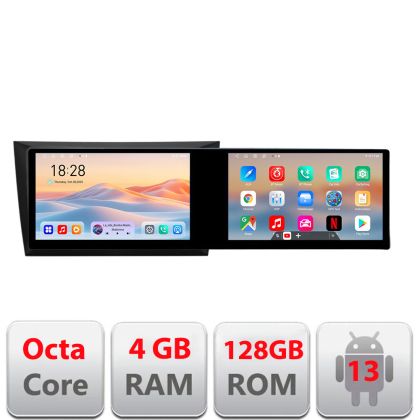 Navigáció VW Golf6 2009-2013 Kit-golf6 Edotec 2 képernyő 8 magos 4+128 21.6 hüvelykes Incell android Wifi 5Ghz gps internet C