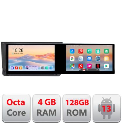 Navigáció Seat Ibiza 2017- Kit-IBZ Edotec 2 képernyő 8 magos 4+128 21.6 hüvelykes Incell android Wifi 5Ghz gps internet