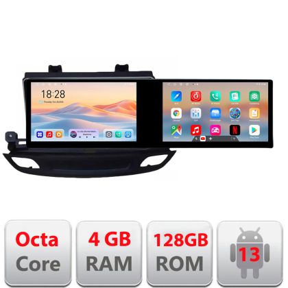 Navigáció Opel Insignia 2018- Kit-insignia19 Edotec 2 képernyő 8 magos 4+128 21.6 hüvelykes Incell Android Wifi 5Ghz GPS internet