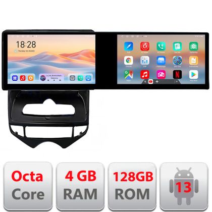 Navigáció Hyundai IX20 2010-2019 Edotec 2 képernyő 8 magos 4+128 21.6 hüvelykes Incell android Wifi 5Ghz gps internet készlet-ix20-automata