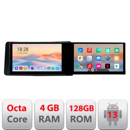 Navigáció Skoda Kamiq 2019- Edotec 2 képernyő 8 magos 4+128 21.6 hüvelykes Incell android Wifi 5Ghz gps internet Kit-kamiq