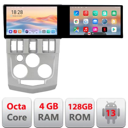 Navigáció Dacia Logan 1 2003-2010 Kit-logan Edotec 2 képernyő 8 magos 4+128 21.6 hüvelykes Incell android Wifi 5Ghz gps internet Q