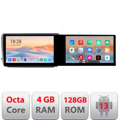 Navigáció Peugeot 208 2008 Kit-PSA Edotec 2 képernyő 8 magos 4+128 21.6 hüvelykes Incell android Wifi 5Ghz gps internet