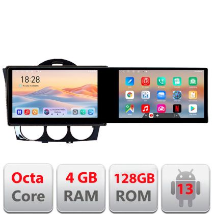 Navigáció Mazda RX8 2008-2011 Edotec 2 képernyő 8 magos 4+128 21.6 hüvelykes Incell android Wifi 5Ghz gps internet