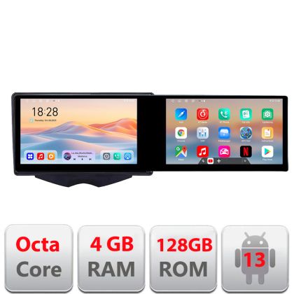 Navigáció Hyundai Veloster Edotec 2 képernyő 8 magos 4+128 21.6 hüvelykes Incell android Wifi 5Ghz gps internet