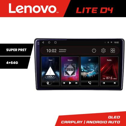 Navigáció Citroen C3 2022- Lenovo QLED 1K 4+64 WIFI 5Ghz carplay android auto Android EDT-LITE-D4-9-4+64