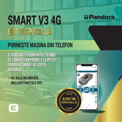 Kit pornire motor  Dacia Sandero gen 1 2008-2011, aplicatie telefon 4G, GPS (montaj inclus) - Pandora  Smart v3 ES(fara tag)