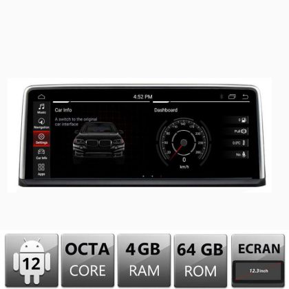 RESIGILAT Navigatie dedicata BMW X5 X6 E70 E71 ecran 12.3" CCC Android Gps Internet Bluetooth USB Video Qualcomm