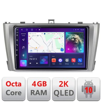 Navigatie Toyota Avensis 2009-2015 C-TY12 Android Octa Core Ecran 2K QLED GPS 4G 4+32GB 360 KIT-TY12+EDT-E409-2K