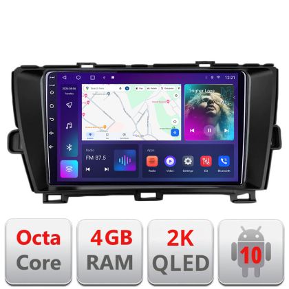 Navigatie Toyota Prius 2009-2014 C-TY39 Android Octa Core Ecran 2K QLED GPS 4G 4+32GB 360 KIT-TY39+EDT-E409-2K