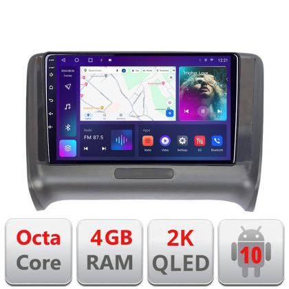 Navigatie Audi TT 2004-2011 C-078 Android Octa Core Ecran 2K QLED GPS 4G 4+32GB 360 KIT-078+EDT-E409-2K