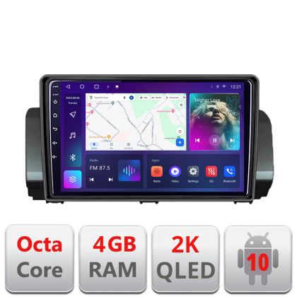 Navigatie Dacia Logan Sandero Jogger LOGAN-2022 Android Octa Core Ecran 2K QLED GPS 4G 4+32GB 360 KIT-LOGAN-2022+EDT-E409-2K