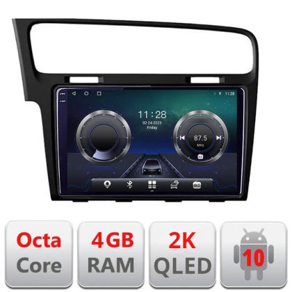 Navigatie VW Golf 7 C-491 Android Octa Core Ecran 2K QLED GPS 4G 4+32GB 360 KIT-491+EDT-E410-2K