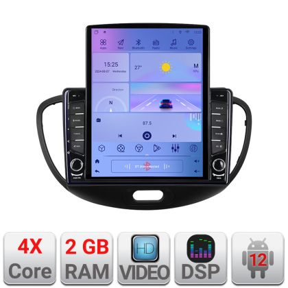 Navigatie HHyundai I10 2007-2013 Android radio gps internet quad core 2+32 ecran vertical 9.7" KIT-i10-2007+EDT-E708