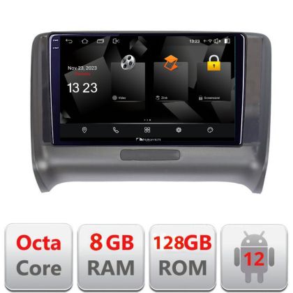 Navigatie Audi TT 2004-2011 Quad Core 5960Pro-078 Android Octa Core Qualcomm 2K Qled 8+128 DTS DSP 360 4G Optical