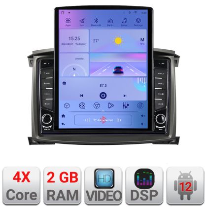 Navigatie Toyota Land Cruiser L100 2002-2006 Android radio gps internet quad core 2+32 ecran vertical 9.7" KIT-L105-automatic+EDT-E708