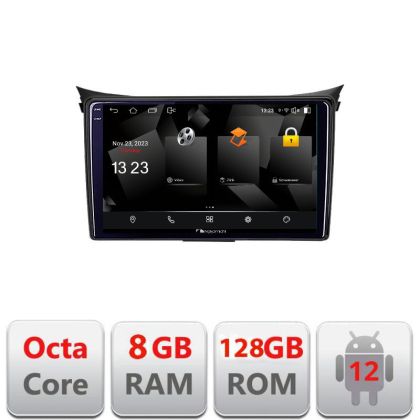 Navigatie HHyundai I30 2011-2016 Android Octa Core Qualcomm 2K Qled 8+128 DTS DSP 360 4G Optical