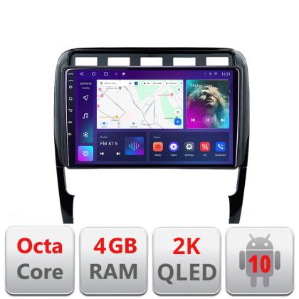 Navigatie Porsche Cayenne 2002-2011 C-443 Android Octa Core Ecran 2K QLED GPS 4G 4+32GB 360 KIT-443+EDT-E409-2K