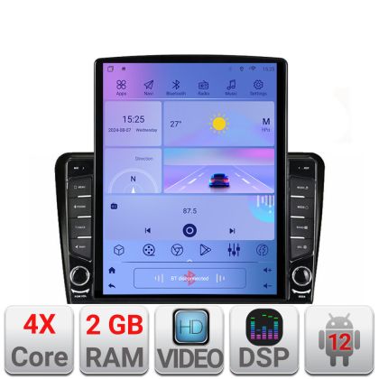 Navigatie Skoda Superb 2 K-Superb2 ecran tip TESLA 9.7" cu Android Radio Bluetooth Internet GPS WIFI 2+32 DSP Quad Cor