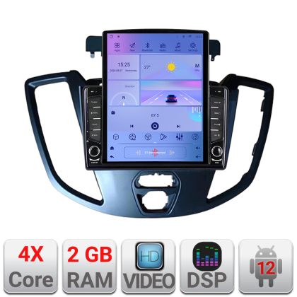 Navigatie Ford Transit 2015-2020 Android radio gps internet quad core 2+32 ecran vertical 9.7" kit-turneo-custom+EDT-E708