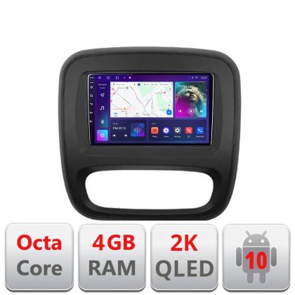 Navigatie Renault Trafic 2014-2017 C-rt09 Android Octa Core Ecran 2K QLED GPS 4G 4+32GB 360 kit-rt09+EDT-E409-2K