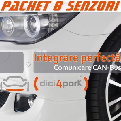 Senzori de parcare acustici si vizuali fata si spate Digi4Park