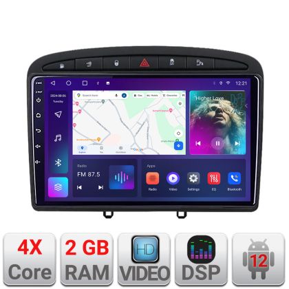 Navigatie Peugeot 308 Quad Core A-038  2+32 GB Android Waze USB Navigatie Internet Youtube Radio