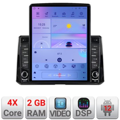 Navigatie Toyota Corolla dupa 2020 K-388 ecran tip TESLA 9.7" cu Android Radio Bluetooth Internet GPS WIFI 2+32 DSP Qu