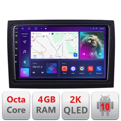 Navigatie Fiat ducato 2022- C-ducato Android Octa Core Ecran 2K QLED GPS 4G 4+32GB 360 KIT-ducato+EDT-E409-2K