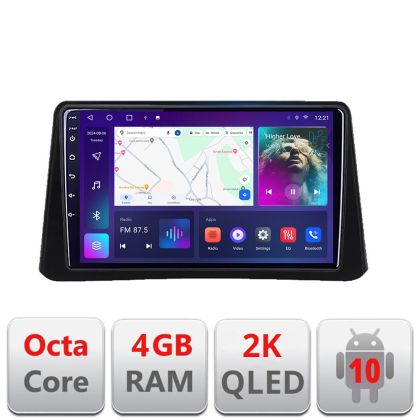 Navigatie Opel Mokka 2012-2016 C-MOKKA1 Android Octa Core Ecran 2K QLED GPS 4G 4+32GB 360 KIT-mokka1+EDT-E409-2K