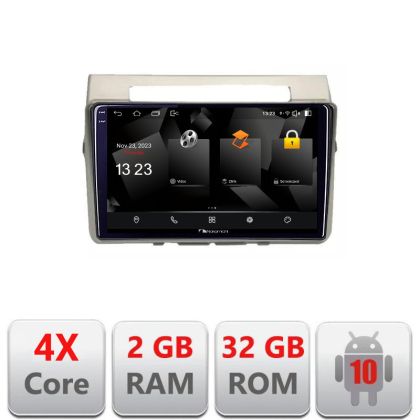 Navigatie Toyota Verso intre anii 2004-2009 Android Ecran 720P Quad Core 2+32 carplay android auto