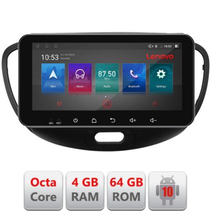 Navigatie HHyundai I10 2007-2013 Android radio gps internet Octa Core 4+64 LTE ecran de 10.33' wide KIT-i10-2007+EDT-E511-pro