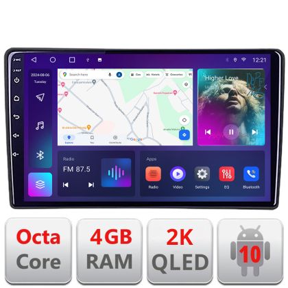 Navigatie Fiat Tipo 2020- Android Octa Core Ecran 2K QLED GPS 4G 4+32GB 360 KIT-tipo2022+EDT-E409-2K