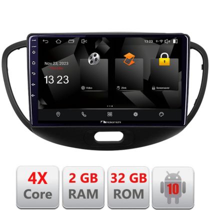 Navigatie HHyundai I10 2007-2013 Android Ecran 720P Quad Core 2+32 carplay android auto